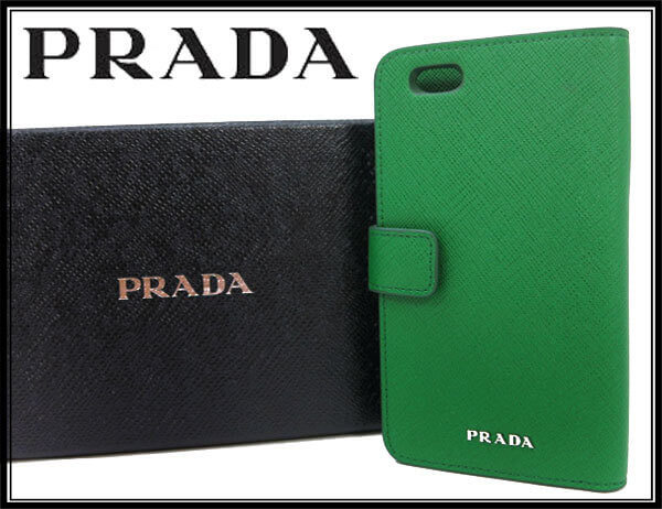 2017最新作入荷 プラダコピー PRADA SAFFIANO/手帳型IPHONE ケース グリーン